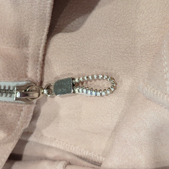 Vex Collection Pink Faux Suede open Jacket - Picture 10 of 10